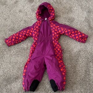 REI Toddler Snowsuit in Purple and Red fleece lined 18 MO